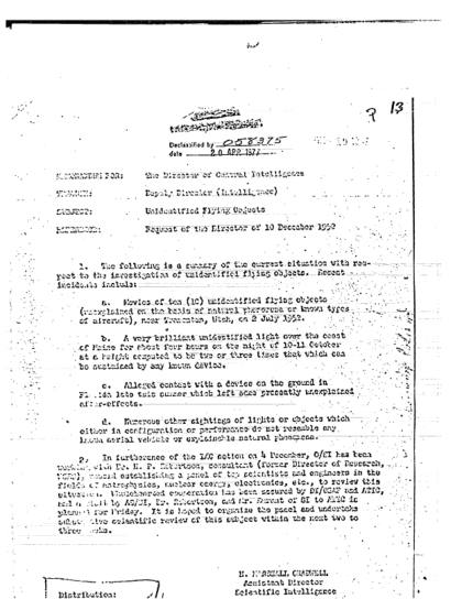 Documentos OVNI de la CIA